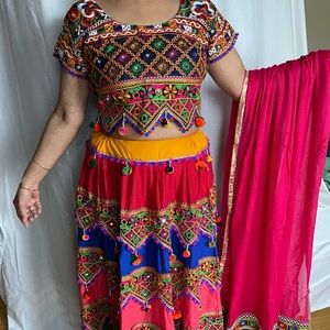 Indian Lehenga Garba Choli Colorful Gujurati